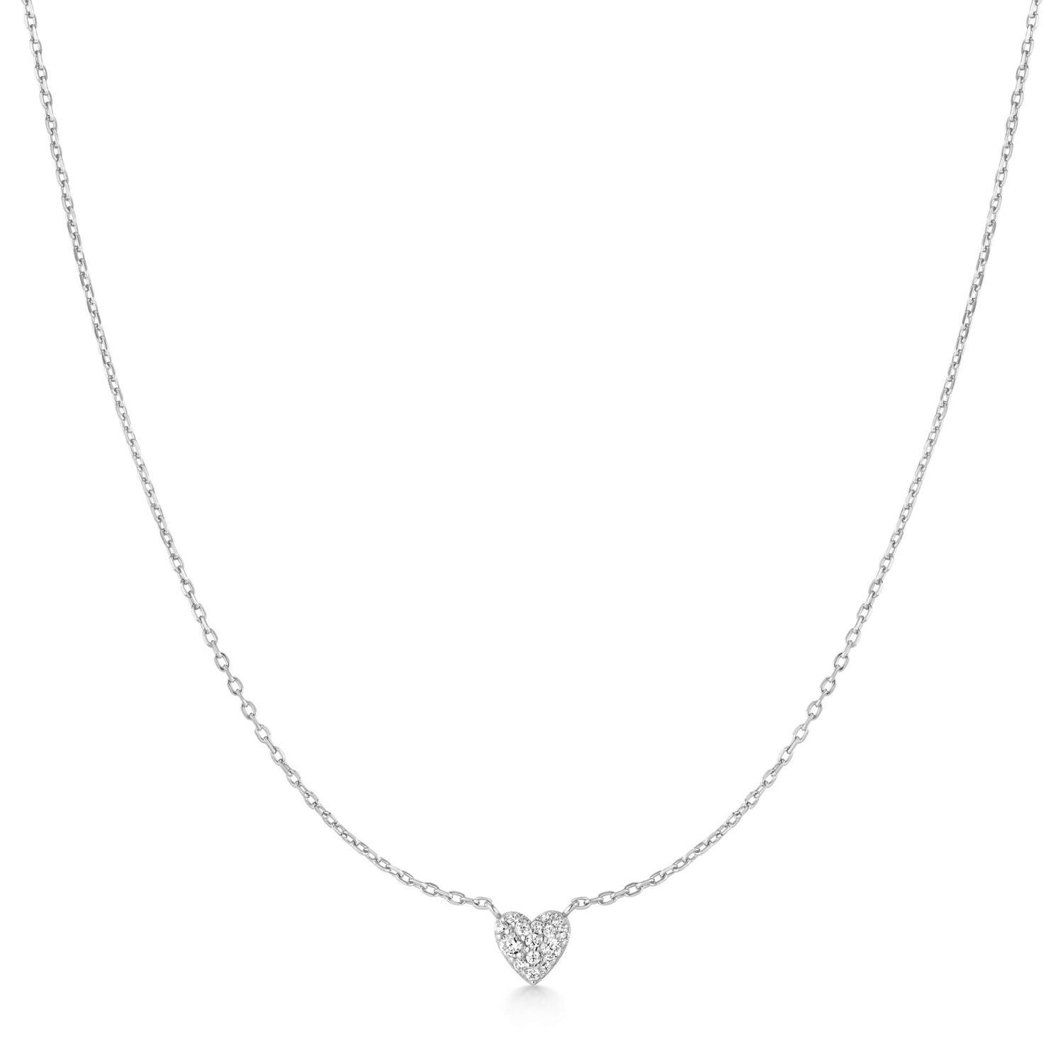  Starlit Drops - Link necklaces - Silver / Rhodium plated - Zirconia - 48cm